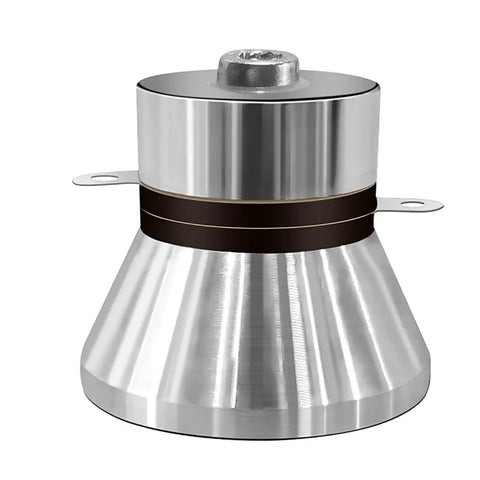 Top Shelf 40KHz 60W Ultrasonic Transducer Rock Solid Generator For Industrial Cleaners Piezoelectric Module showing a sleek aluminum design.