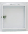 Heavy Duty Boss Grade 6X6 Inch Galvanized Steel Access Panel with secure lock, visible from above, designed for HVAC and plumbing access.