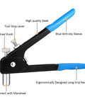 Rivet Nut Tool Kit 136 Pcs Set With M3 M4 M5 M6 M8 Mandrels And 130 Aluminum Ribbed Rivnuts Rivnut Gun Kit for installation