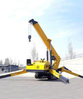 3 Ton Hydraulic Crawler Crane Portable Folding Electric Lifting Rig With No Sweat 360 Turn For Glass Installations And Steel Structures Badass Build Crushes The Grind outdoor setup with extended arm
