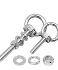 Heavy Duty Swivel Long Lifting Eye Bolt For Hoisting And Rigging Weatherproof And Rust Resistant Built To Handle Big Load Capacity Outdoor Ready Easy Install Ideal For Industrial Marine And DIY Rigging Tasks, M8x90 stainless steel