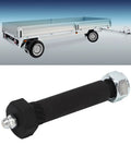 Top Shelf Steel Trailer Axle Wheel Hanger Wet Bolt With Easy Grease Zerk and Bulletproof Locknut, black steel, heavy duty design.