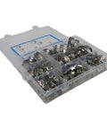 Awesome Heavy Duty Stainless Steel Hose Clamp Kit With 82 Pieces, Perfect For Car Truck Boat Plumbing Jobs Sizes From Quarter Inch To One And A Half Inch Worm Gear Clamps That Won T Rust Or Bend. 82-piece stainless steel hose clamp kit in organizer box