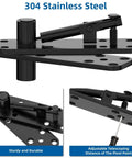 Hidden Door Hinge 304 Stainless Steel Built Tough With 570 Lbs Load Capacity, 360 Degree Rotation Invisible Hinge
