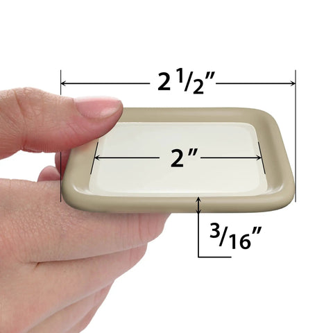 2 Inch Furniture Sliders For Hardwood Floors 12 Pack Beige Floor Protectors Move Easy Glide Pads For Heavy Furniture Scratch Protection Carpet And Wood Safe Coasters For Sofas Tables Desks Chairs held by hand