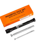 Extendable Magnetic Flashlight With Telescoping Magnet Pickup Tool Trio For Auto Repair And Diy Cool Reach Tools displayed with packaging