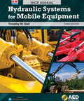 Book cover of 'Hydraulic Systems For Mobile Equipment Shop Manual Third Edition Revised Practical Field Guide' showing machinery.