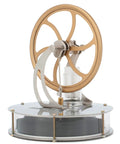 Low Temperature Stirling Engine For Coffee Mug Power, Easy Start Steam Engine Model, educational toy with flywheel close-up