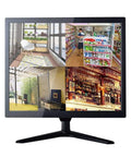15 Inch CCTV Monitor For Home Security Systems With BNC VGA HDMI LCD Display 1024x768 showing multiple surveillance feeds