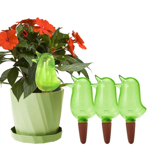 house plant watering spikes 4 Pack Self Watering Spikes For Indoor Plants Bird Shape Automatic  Irrigation Globes Green Plant Watering Devices Easy Setup No Fuss Low  Maintenance