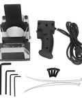 Solid Build Height Adjustable Woodworking Slotting Bracket with ergonomic grip, aluminum guide, setup tools and parts included.