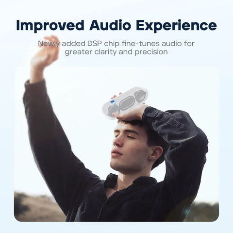 Person enjoying improved audio with XSound Go Bluetooth Speaker with 16W Power, Big Sound, Clear Treble, Deep Bass, 24H Playtime.