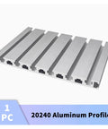 Hella Tough Anodized Aluminum Extrusion Profile 20X240Mm T Channel Rail For 3D Printers Cnc Routers And Custom Maker Builds 500Mm Length Single Piece viewed from top with channel slots.
