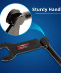 Close-up of 36mm wrench from Pneumatic Fan Clutch Wrench Kit, 8 Piece Driving Wrenches Set showing sturdy handle