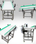 PU Inclined Wall Conveyor Belt 48 Inch Long By 20 Inch Wide Aluminum Industrial Transport Conveyor Machine 110V Heavy Duty