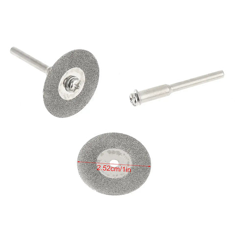 Versatile Burs Saw Blades Cutting Discs Tool Accessories Set Pro Grade Engraving Grinding Polishing Metal Wood Crafts 30 Burs 10 Blades 2 Mandrels Durable Complete Kit, 2.52cm disc