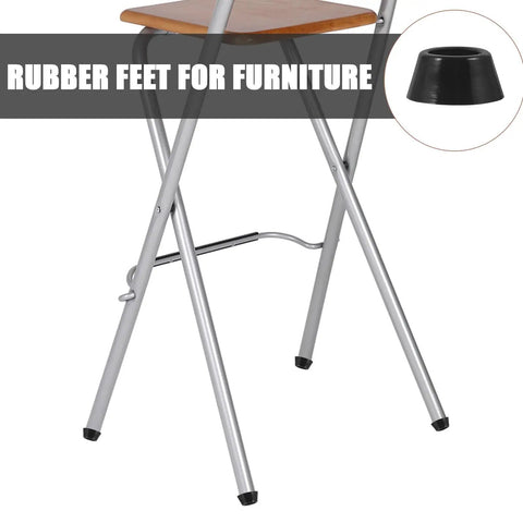 Chair with metal legs featuring non slip rubber feet pads for furniture legs, 20-piece set with stainless steel inserts