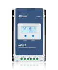 Front view of 40A MPPT Solar Charge Controller For 12V And 24V Systems With Auto Voltage Recognition, LCD display
