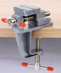Compact Table Vise For DIY Projects And Crafting, Portable Bench Vise With Swivel Base, Small Desk Clamp For Repairs