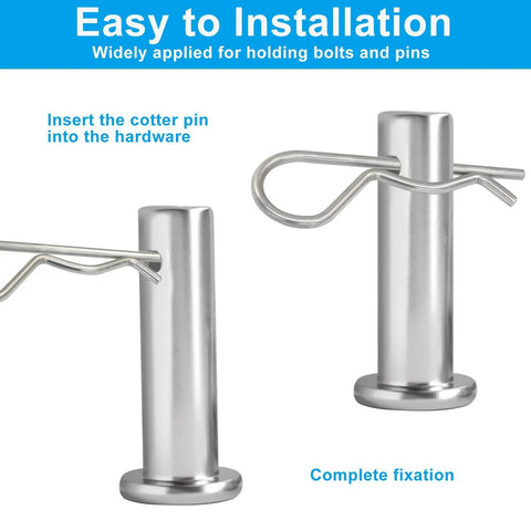 Heavy Duty 12 Pack Cotter Pins M3 X 70mm R Clips Hairpins Zinc Plated For Trailer Towing Trucks Tractors Mowers Carts