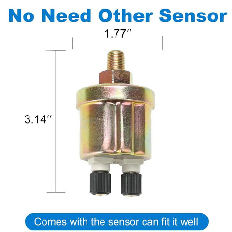 Rugged 2 Inch 52mm 3 in 1 Triple Gauge Set sensor, 1.77 inch diameter, 3.14 inch height, for Cars, Trucks, Boats, Marine Use