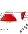 Durable 8 Inch Tungsten Carbide Coated Auger Blade Replacement Kit with red blade, bolts, screws, and measurements shown