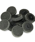 Ten-pack of 2-inch grey ultra fine silicon carbide nonwoven abrasive discs for steel, aluminum, stainless steel, and nonferrous metals.