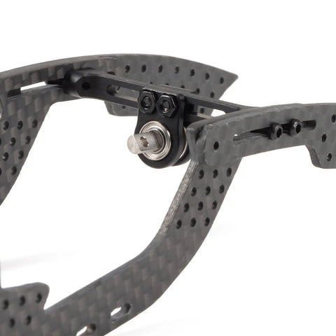 Adjustable Aluminum Carrier Bearing Cross Member For SCX24 One Twenty Fourth Scale Micro Crawler Build Upgrade 35mm Wide With 3mm D Shaped Shaft CNC Machined Lightweight Durable Performance close-up