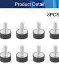 8 Pack M6 Rubber Vibration Isolators 18mm Diameter And 8mm Height With Studs Anti Vibration Mounts For Mini Splits Water Pumps Diesel Engines Harvesters And Generators, 8PCS set