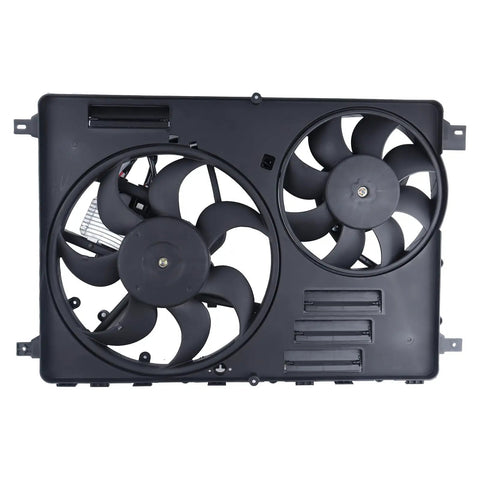 Heavy Duty Engine Cooling Radiator Fan With Controller Fits Volvo XC60 S60 XC70 S80 V60 V70 2008 To 2016 seen from above.