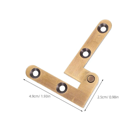 Heavy Duty Bronze Pivot Door Hinges Set With Hidden Self Closing Hardware shown flat with measurements
