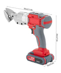 21V Electric Metal Shears With Swivel Head, Heavy Duty Sheet Metal Cutter, Two Speed 600W Power Tool For Fast No Fuss Cuts