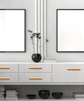 Four Pack Invisible Drawer Pulls 80mm Gold Slick Edge Finger Pulls For Cabinets And Drawers Modern Kitchen Hardware Easy Install Sleek Hidden Handle Design on white cabinets in modern room