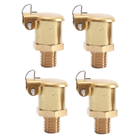 4 Pack Brass Spring Grease Oil Cup Cap L Shaped Oil Container Oiler For Lathe Machine Power Accessories M6x1 Thread