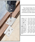 Drilling installation of Stainless Steel Lift Off Door Hinges Set Of 10 For Doors And Wardrobes Detachable Flag Shaped