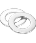 Dope 304 Stainless Steel Flat Washers 10 Pack Three Quarter Size shown stacked for heavy-duty bolt jobs and rust-proof hardware.