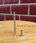 8 Set M4 X 60mm Breakaway Phillips Flat Countersunk Screws With Posts for cabinet drawer door handles hardware on table