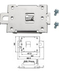 Two Pack 35mm Rail Mount Bracket Kit For Solid State Relays With Screws DIN Heatsink Compatible Fixed Power Switch Rail Clip Holders