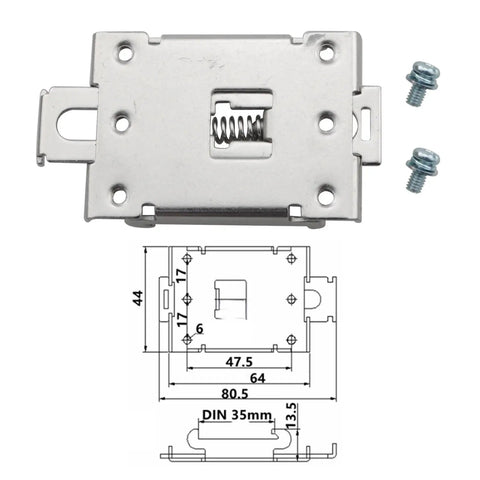 Two Pack 35mm Rail Mount Bracket Kit For Solid State Relays With Screws DIN Heatsink Compatible Fixed Power Switch Rail Clip Holders