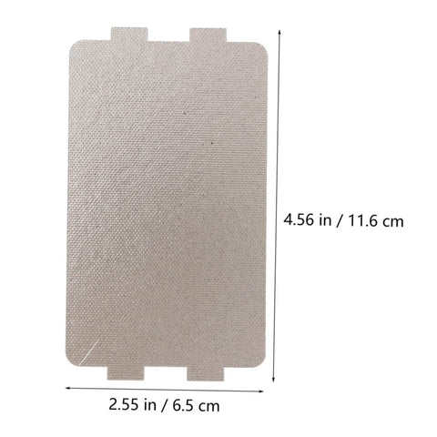 Rectangular six-piece microwave mica sheet waveguide cover, 4.56 x 2.55 inches, heat resistant insulation mat, oil proof, flame retardant
