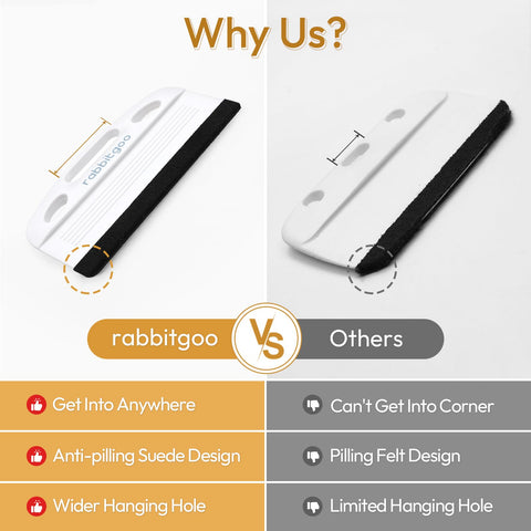 Comparison showing the All In One Window Tint Kit For Easy Car Tinting With A Suede Squeegee, highlighting anti-pilling design.