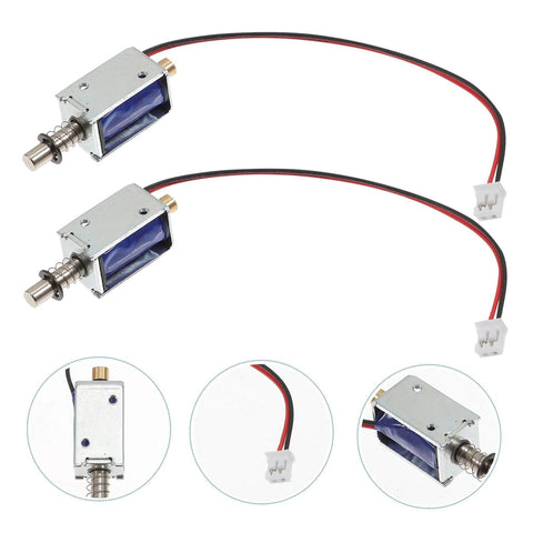 3 Pack Push Pull Electromagnet Kit Waterproof DC 12V Solenoid With Magnetic Iron Core and connectors