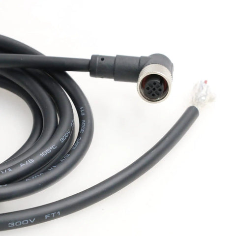 M12 ACode 4 Pin Female Right Angle Sensor Actuator Cable Bare Wire For Industrial Cameras Fieldbus IO Link 10m view