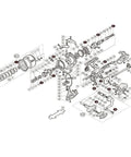 Exploded view diagram of fishing reel components showing installation of Stainless Steel Ball Bearings Kit for Fishing Reels Ten Bearing Set for Spinning and Bait Casting Reels Fits 18 C3000XG 03805 Models Improves Casting Distance and Reduces Friction for Smooth Operation Accessory.