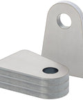 Heavy Duty Weld On Tabs For One Half Inch Holes, Steel Shock Mount Weld Tabs, One Quarter Inch Thick, Four Pack With 15 Degree Chamfer