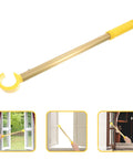 0.4m Adjustable Window Catch Pole Tool for high windows, showing ergonomic tension rod and non-slip grip for kitchen bay use.