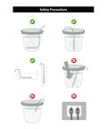 Safety precautions for Super Reliable 1000W Stainless Steel Fully Submersible Bucket Water Heater Thats Completely Waterproof For Fast Heating Small Amounts Of Water Up To 5 Gallons Features Slim Design With Easy Carry Handle Auto Shut Off And Simple Operation.