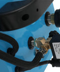 Close-up of solenoid valve and connections on No Sweat Commercial Steam Iron With Four Liter Tank Pro Grade Industrial Steamer.
