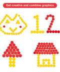 Round Math Counters Set, Durable Plastic Counting Chips In Yellow And Red, 200 Pieces, used to form numbers and shapes.