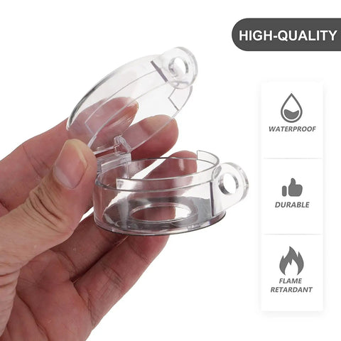 30mm Plastic Round Push Button Switch Cover Guard Clear Emergency Stop Lockout Shield Keeps Buttons From Accidental Activation No Sweat Install PC Material Durable held in hand